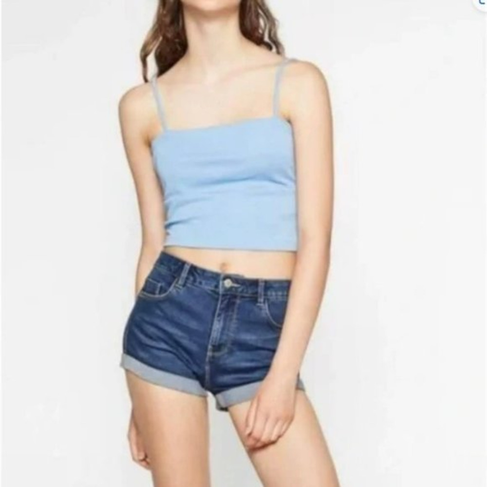 Zara Trafaluc‎ Denim Makers Blue Jeans 5 Pockets Summer Casual Shorts Size 8